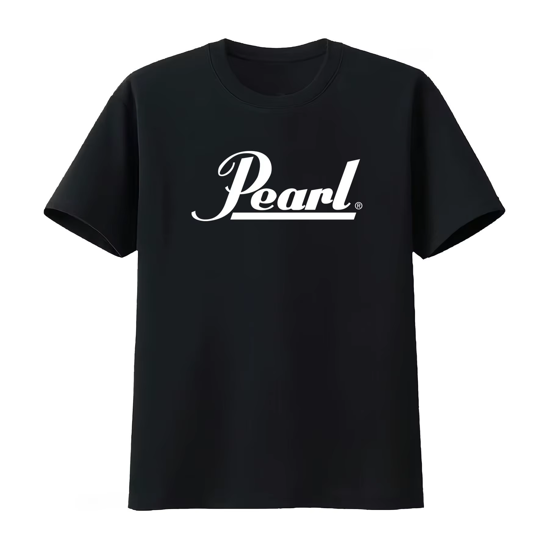 T-shirt Logo Pearl Drums Noir et Blanc – Affirmez Votre Style avec un T-shirt Vintage Icônique Doux 