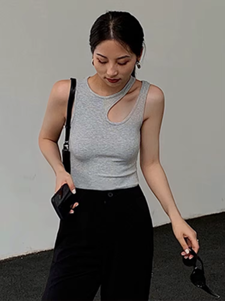 T-shirt court blanc Y2K pour femmes, vêtement estival et décontracté, à la mode, 2024