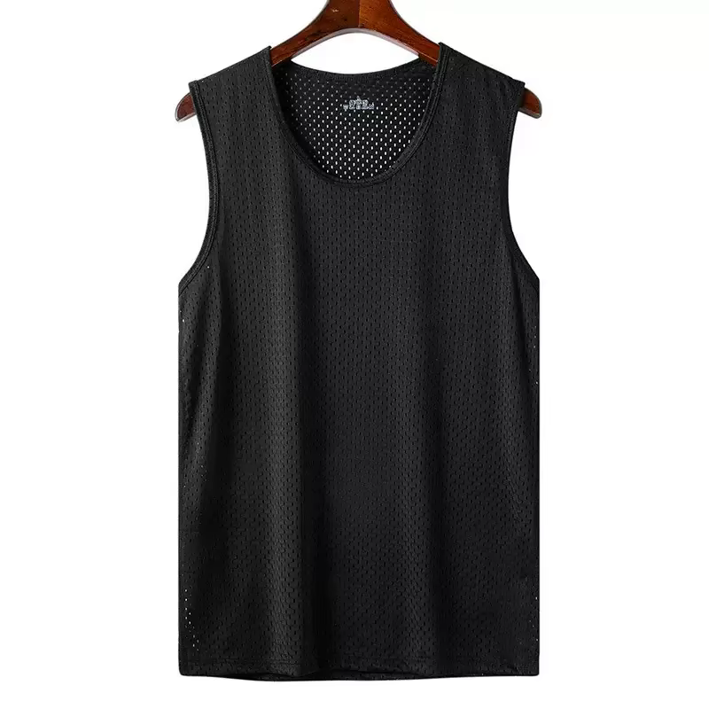 Débardeur Homme en Soie Glacée et Maille, Léger, Sportif, pour l'Été, T-shirt sans Manches, Décontra