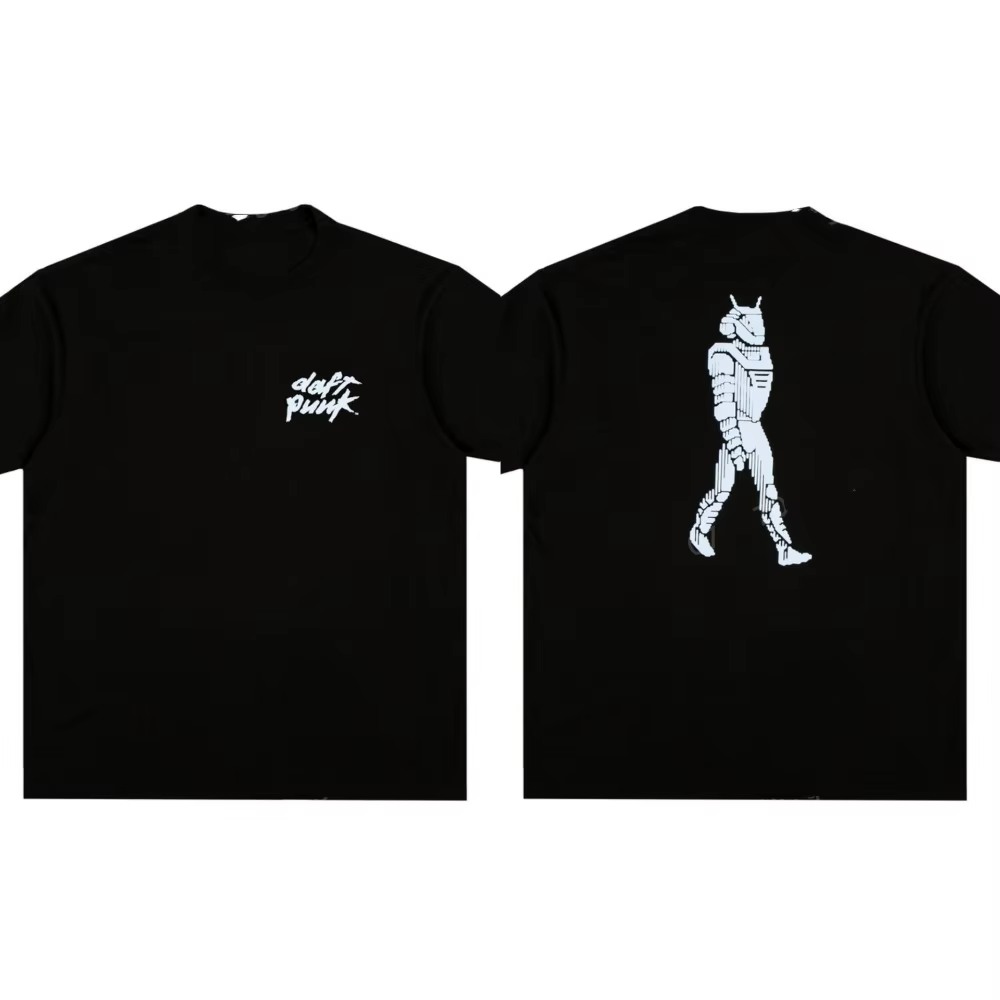 Nouveau T-shirt d'été Daft Punk 2026 pour homme, en coton, décontracté, couleur unie, à manches cour