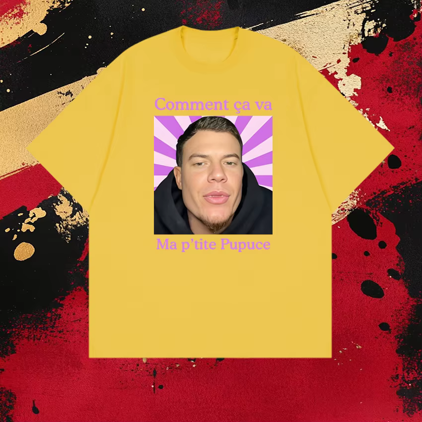 T-shirt graphique Hot Rapper Jul AD Laurent Ma P'tite Pupuce 2026 pour hommes et femmes, 100% coton,