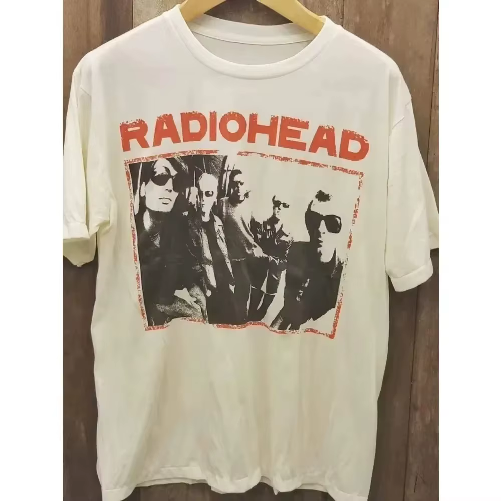 T-shirts Vintage Rares de la Tournée de Concerts de l'Album Kid A des Radiohead - Collection Homme e