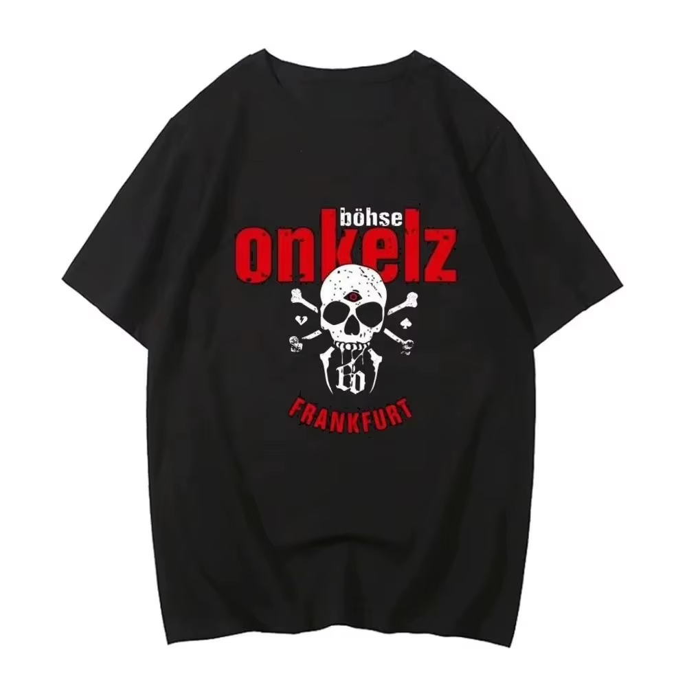 T-shirt Böhse Onkelz Vintage respirant, Merch de groupe de punk rock allemand, unisexe, col rond, en