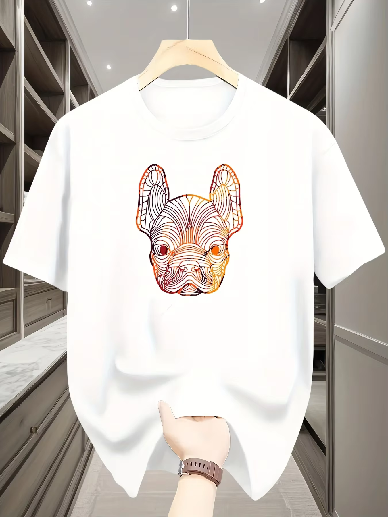 T-shirt graphique pour homme à manches courtes et col rond, imprimé Matador français