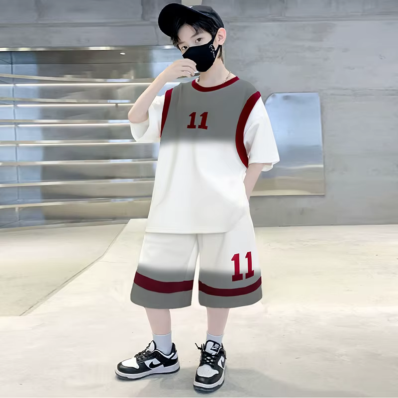 Été garçon basket-ball T-shirt Shorts uniforme enfants enfant décontracté haut et bas vêtements ense
