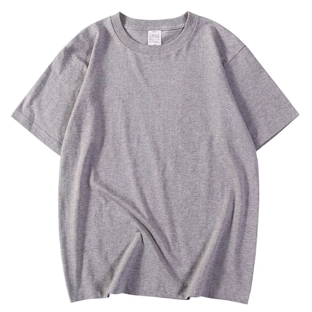 Gris couleur unie vêtements hommes t-shirts de haute qualité nouveau t-shirt été décontracté couvert