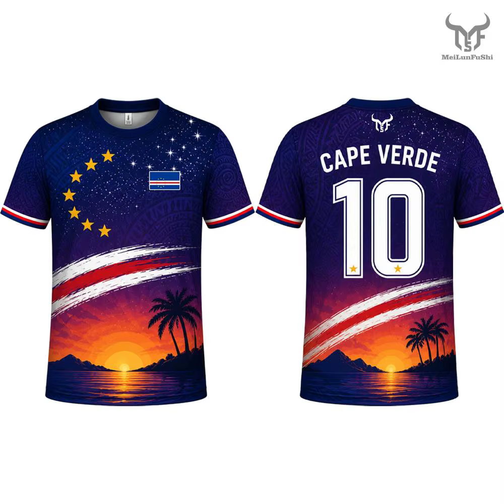 Nouveau T-shirt imprimé drapeau Cap-Vert 2026 pour hommes et femmes, séchage rapide, respirant, mail