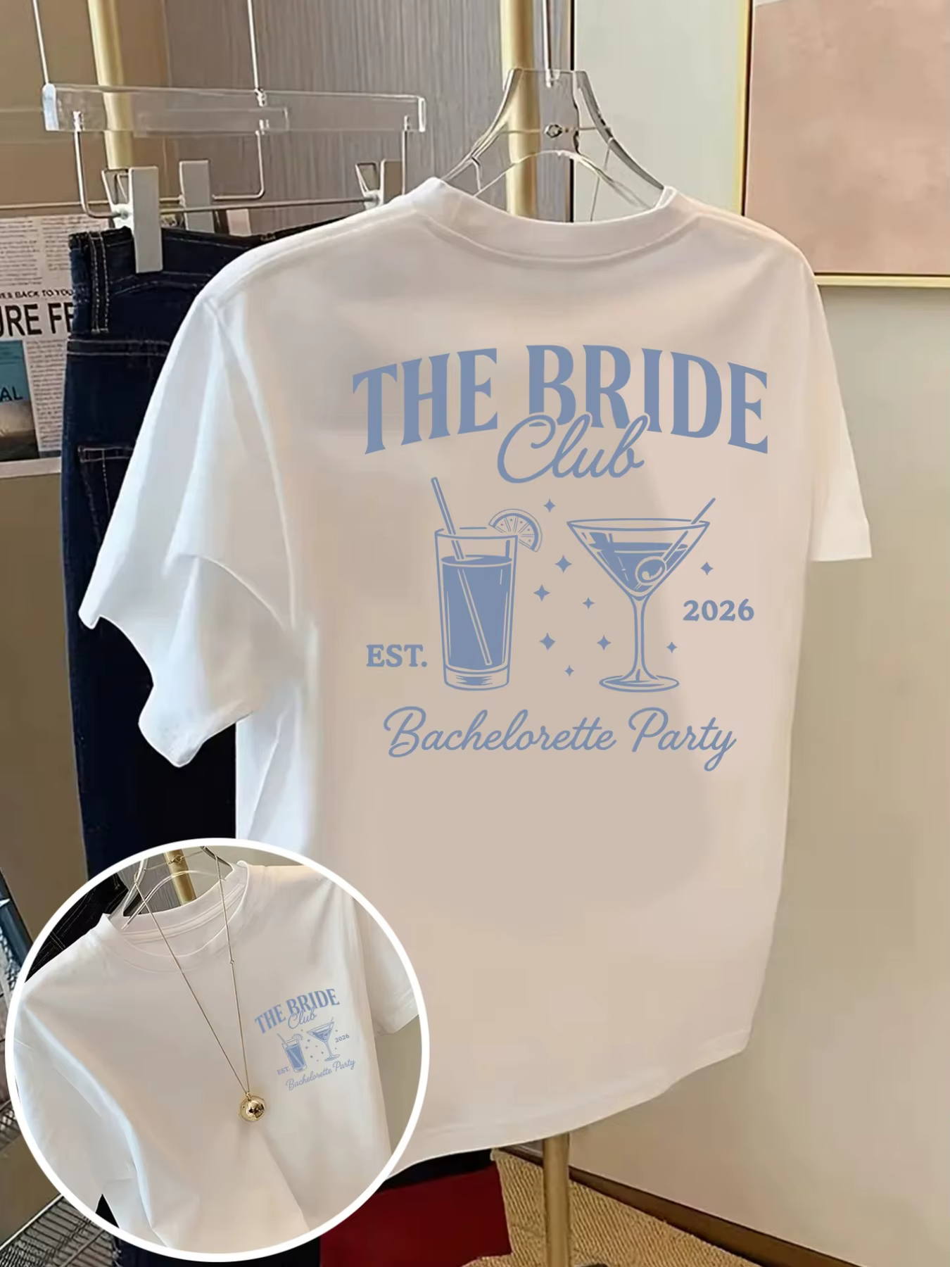 T-shirt à manches pour femme, style fête de mariage, imprimé mariée, respirant, tenue de soirée ou d