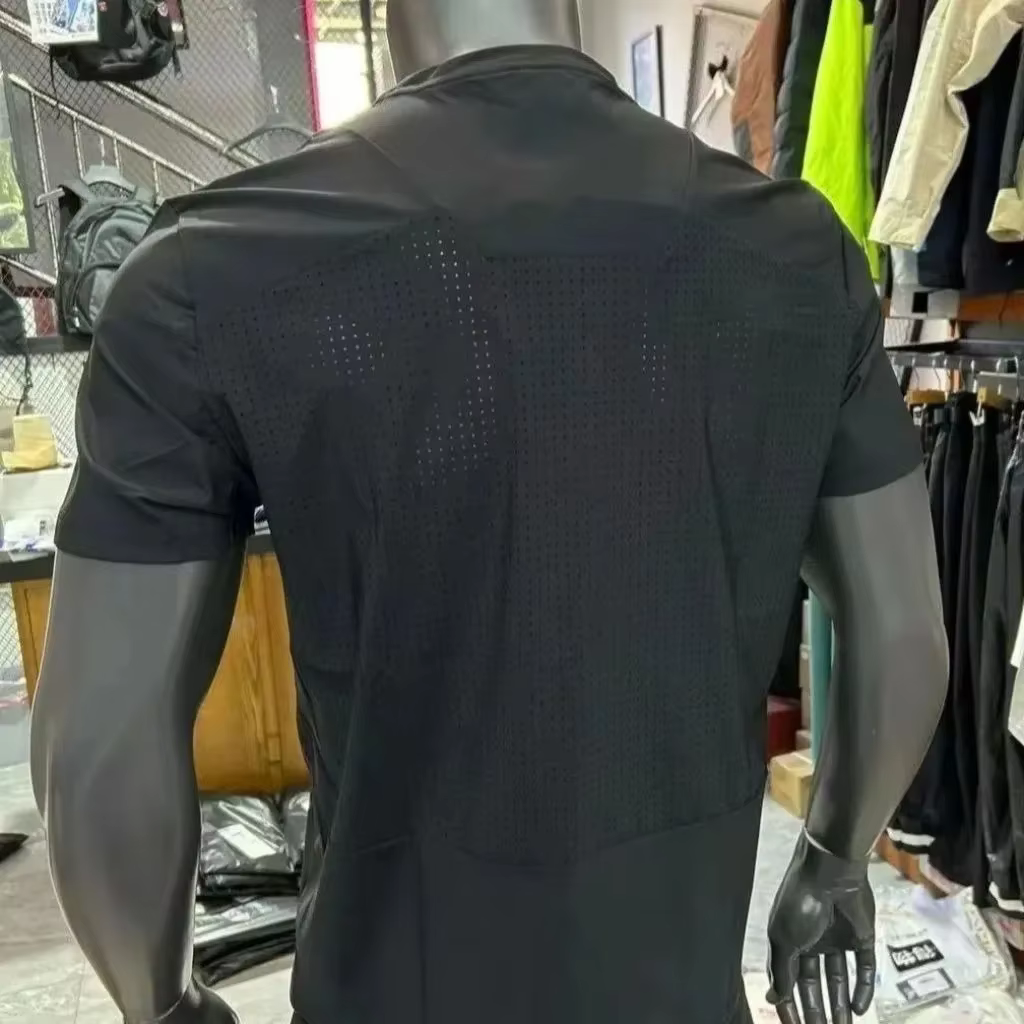 T-shirt uni pour homme, nouvelle collection été, sport en plein air, maille respirante, élastique, c