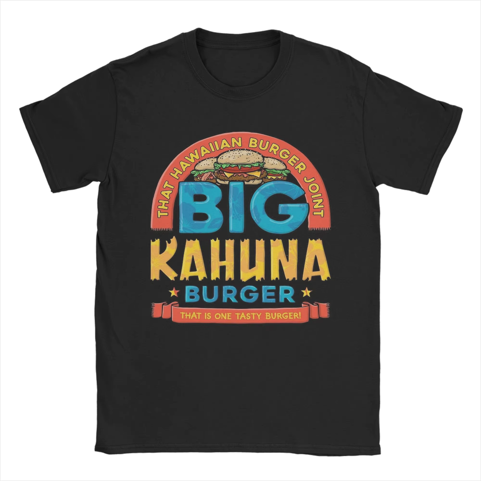 T-shirt The Big Kahuna Burger Pulp Fiction pour hommes, vêtements en coton Quentin Tarantino, manche