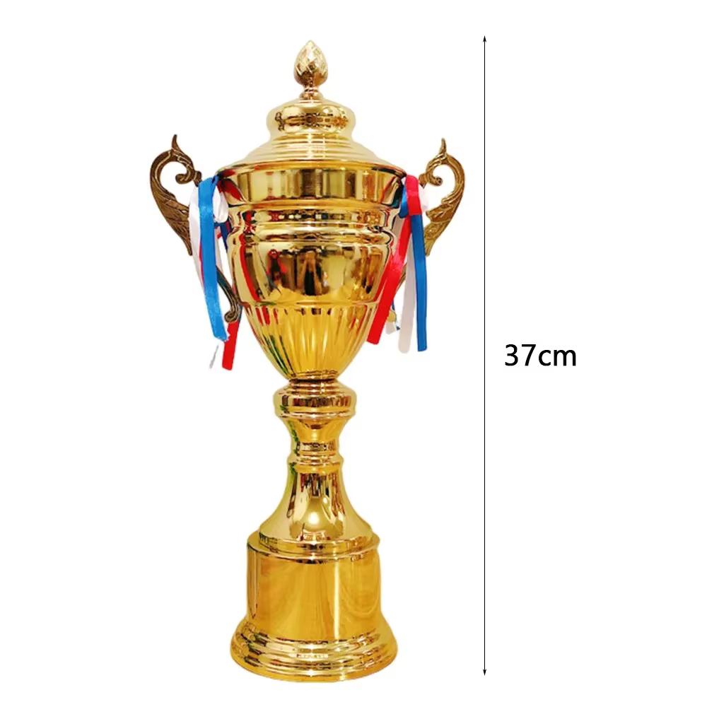 Trophée en métal de 37/42/47/52 cm, couleur or, modèle en métal, trophée de champion, grande taille,