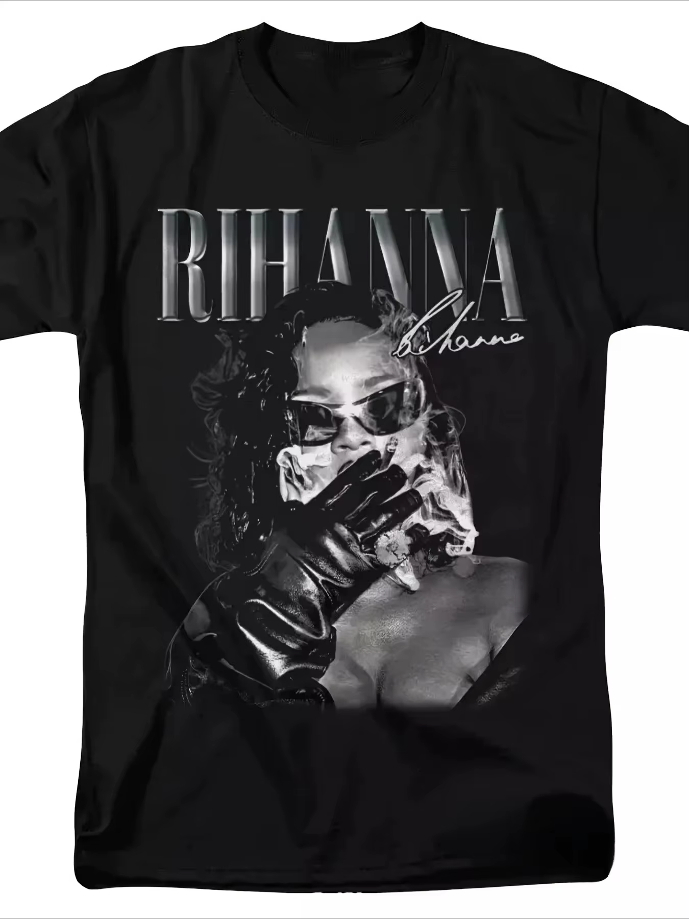 T-shirt Rihanna Retro Tour Pattern, ample, pour femme, tissu doux et respirant, adapté au quotidien