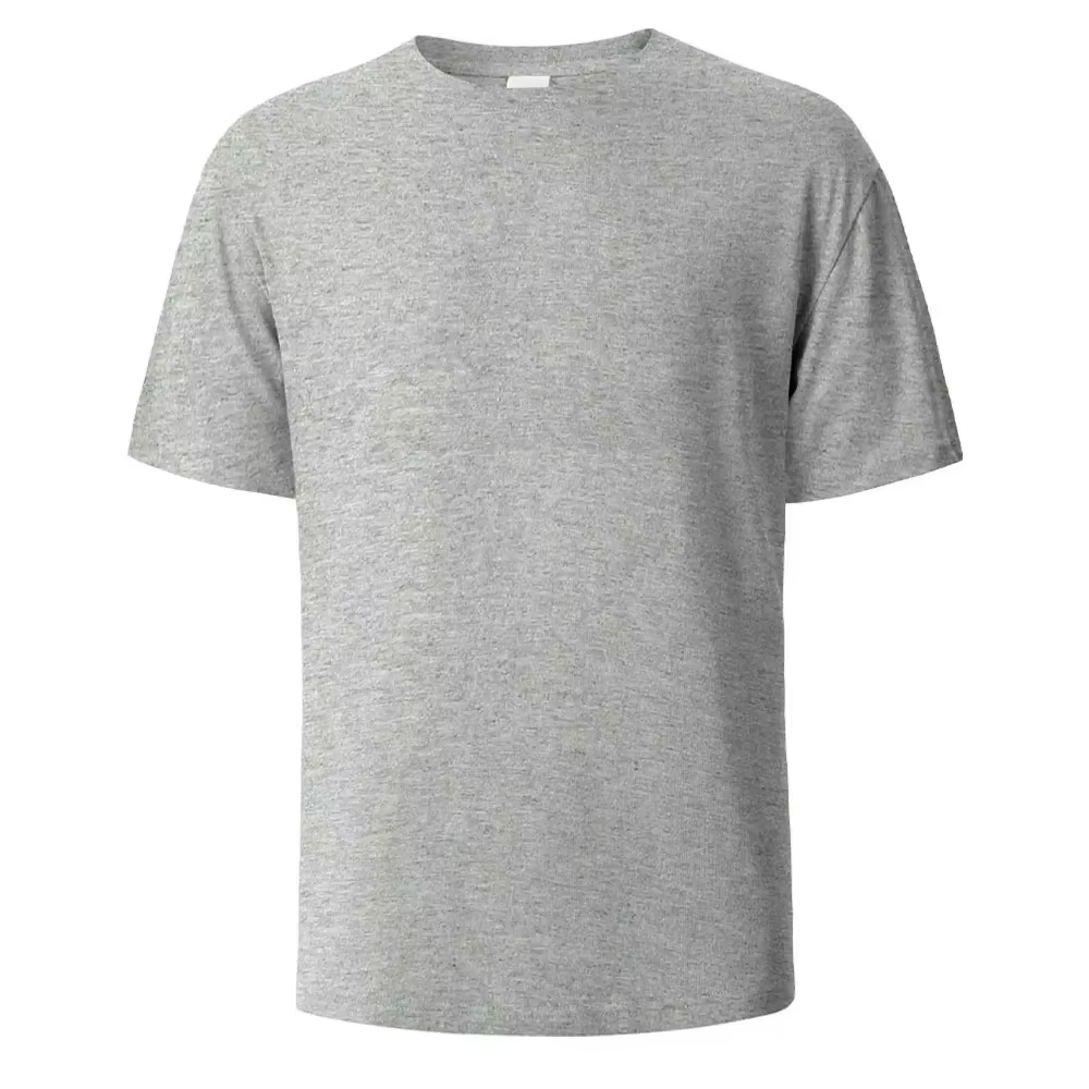 T-shirt blanc robuste en pur coton, 500/300g, épais, fileté, col rond, manches courtes, trois aiguil