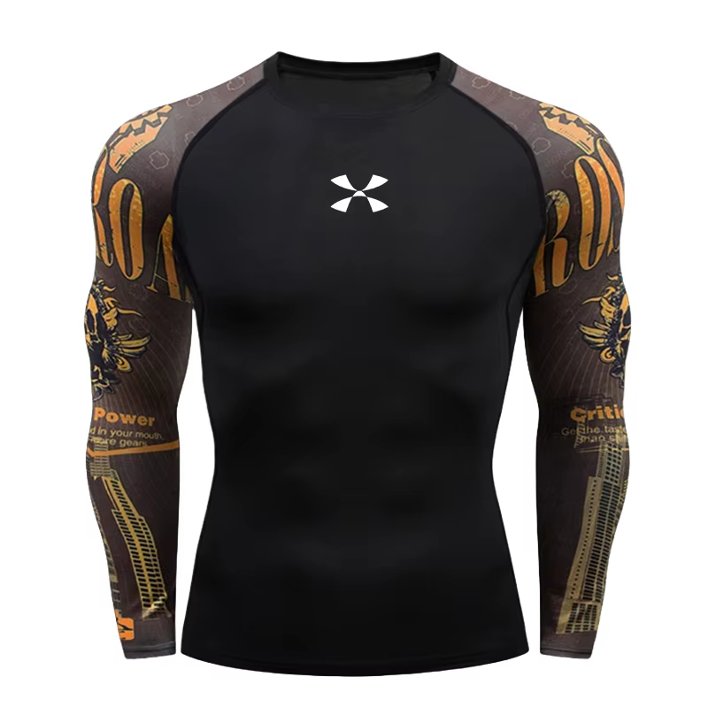 T-shirt de compression pour homme Cody Lundin, séchage rapide, anti-UV, coupe ajustée, pour la gym, 