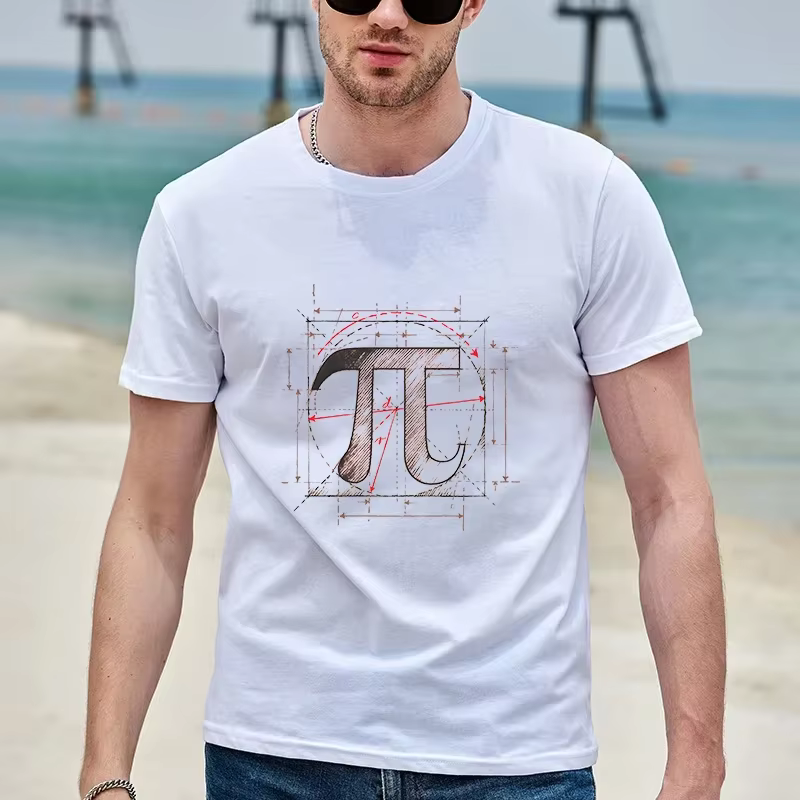 Pi Π Symbole Design T-shirts Vêtements De Mode Science Math T-shirts D'été Décontracté Professeur T-