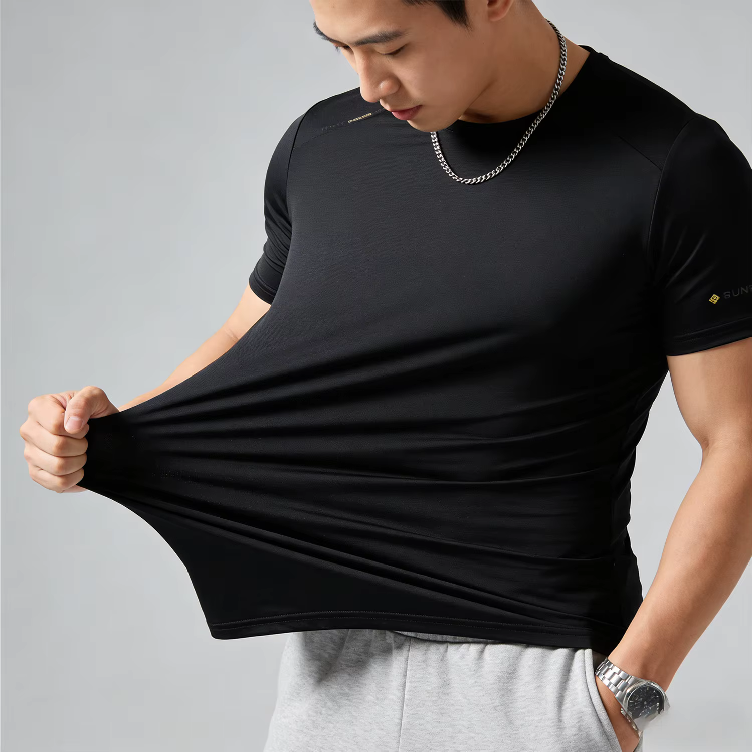T-shirt Homme Cool à Manches Courtes – Nouveau Modèle Ample, Respirant, Décontracté, Léger et Fin en