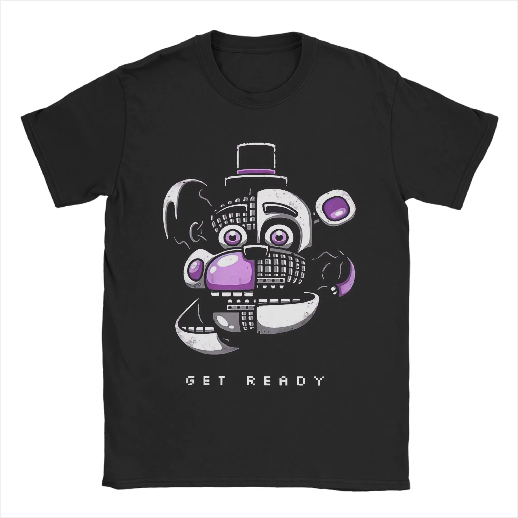 FNAF At Freddys T-Shirt pour hommes fou 100% coton t-shirts col rond manches courtes T-Shirt cadeau 