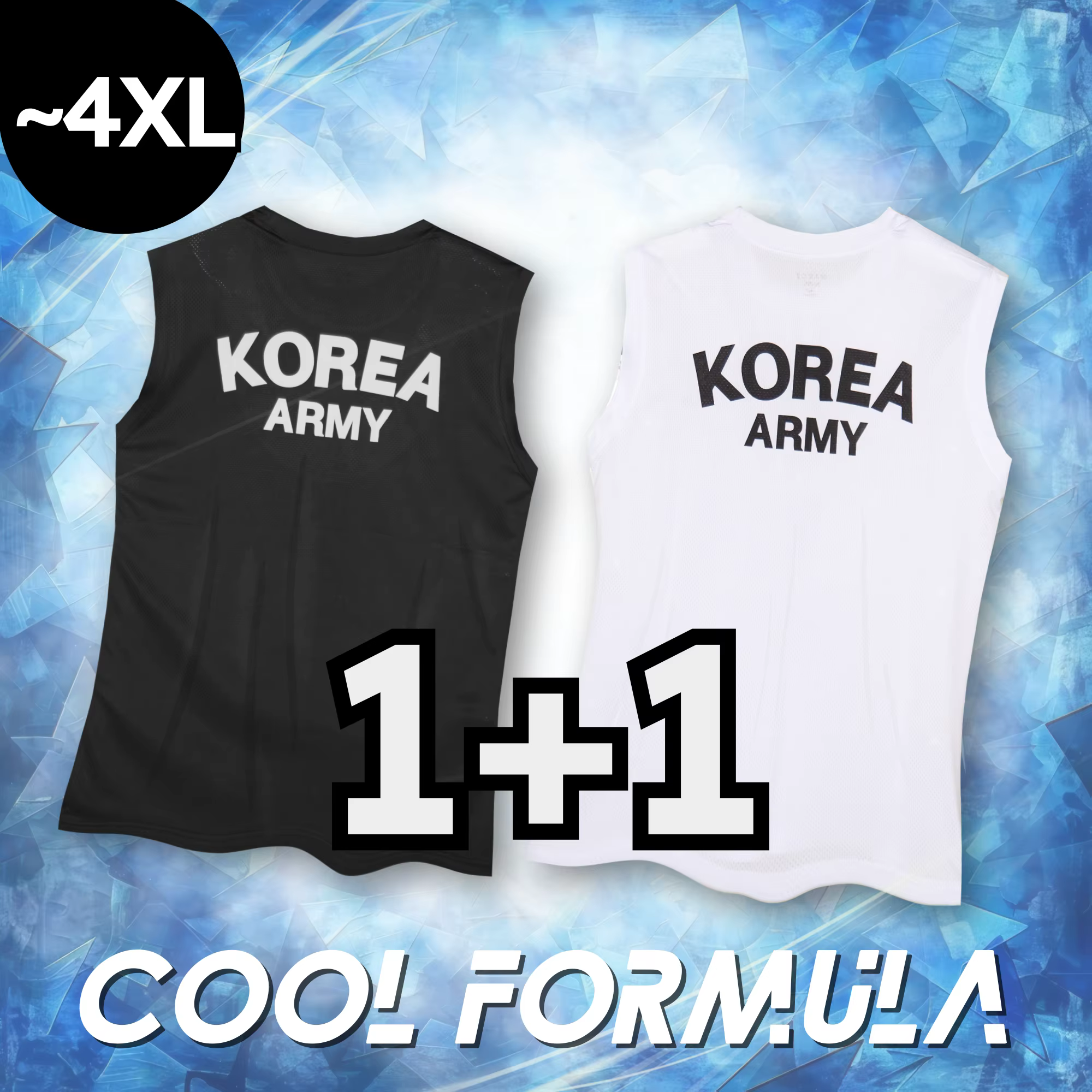 [1+1] Macci (Machi) Roka Cool Formula Débardeur fonctionnel sans manches Korea Sports Army (Original