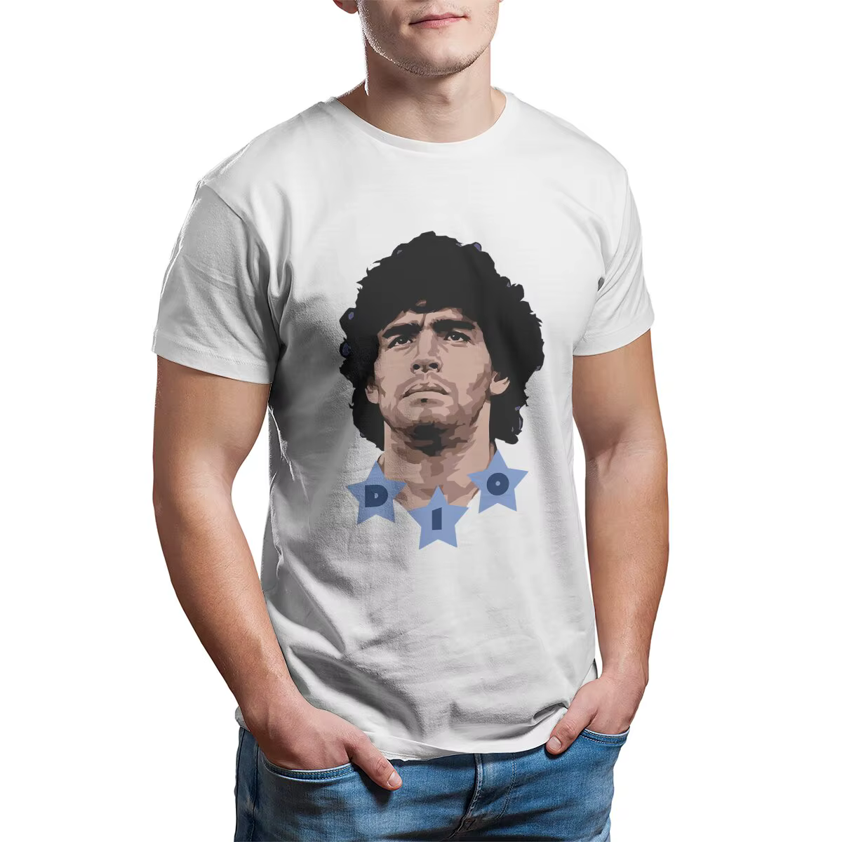 T-shirt Homme, Streetwear, en Polyester, "God of Football", avec logo "Legend of Football", Football