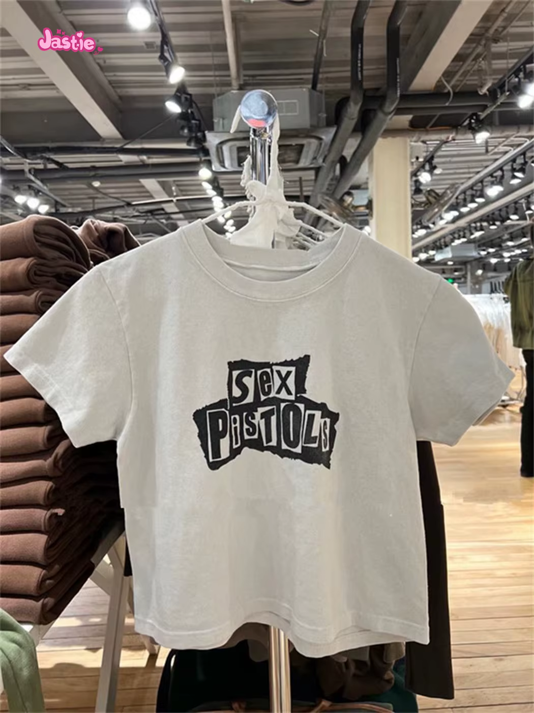 T-shirt manches courtes col rond femme, vintage, lettre graphique, court, décontracté, rétro, classi
