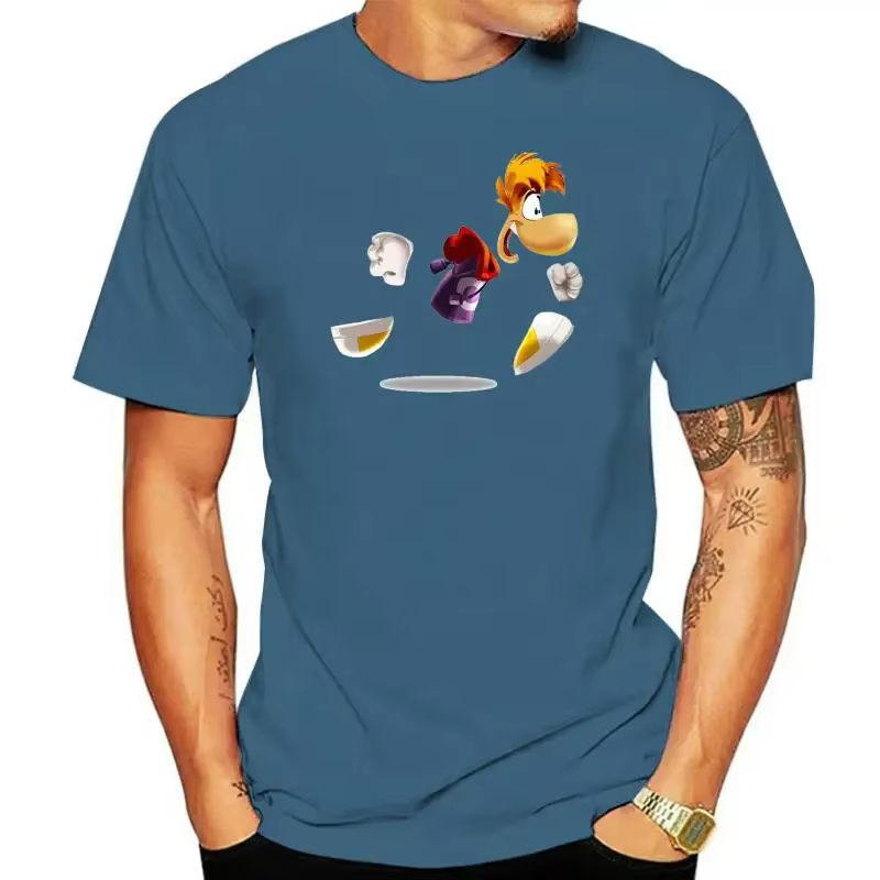 T-shirt homme graphique, humoristique et surdimensionné, à la mode, Rayman ATIONS se termine par un 