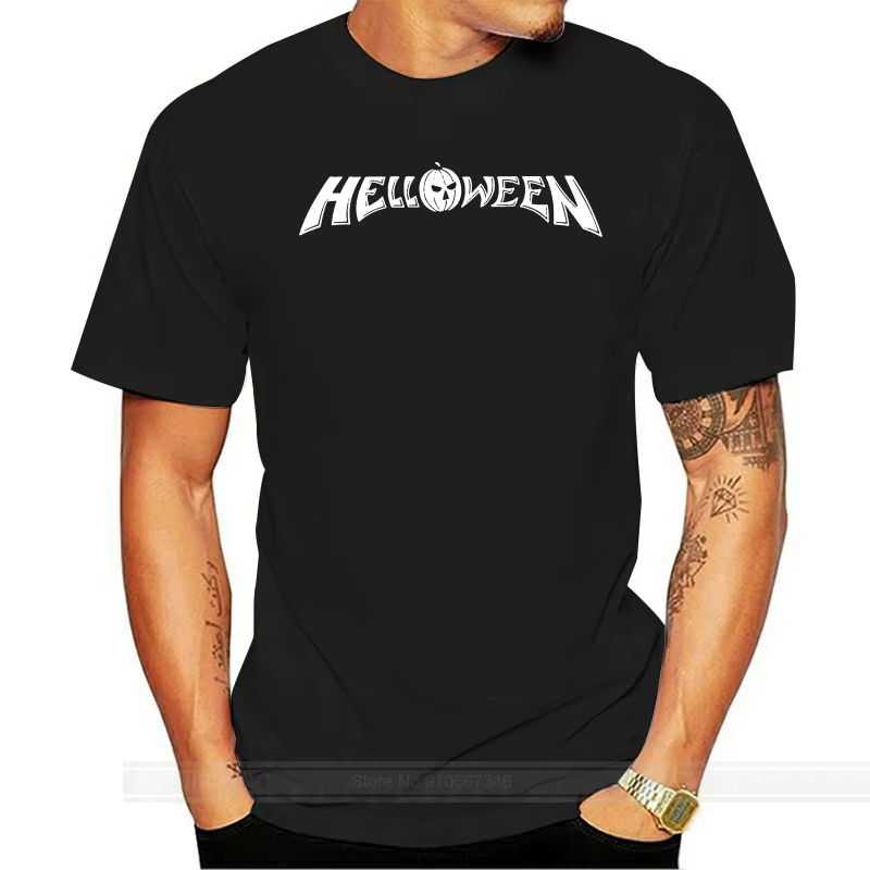 T-shirt de marque en coton pour hommes, T-shirt personnalisé, Groupe HELLOWEEN, Spectacle de musique