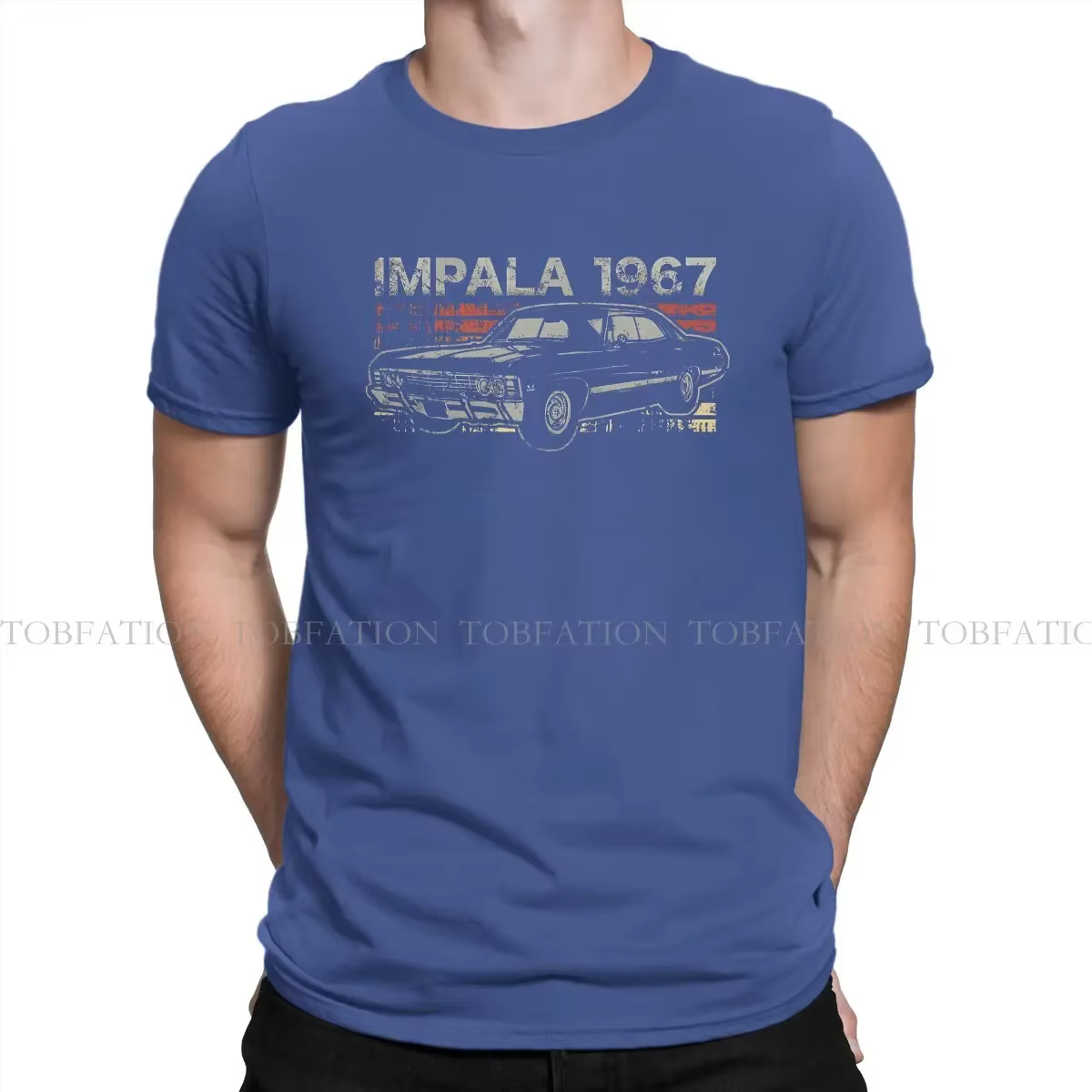 T-shirt Smile Natural TV pour hommes, pur coton, col rond, rétro Impallaa, cadeaux d'anniversaire di