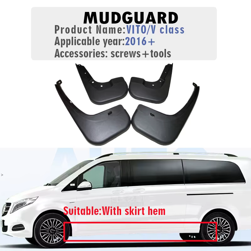 2016-2025 pour Mercedes Benz classe V Vito W447 garde-boue garde-boue garde-boue garde-boue accessoi
