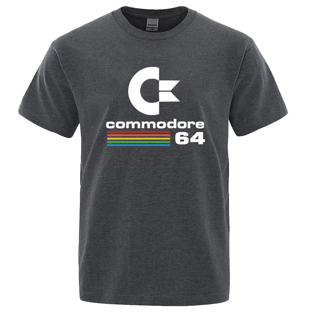 T-shirts Homme Été 2026 – T-shirt Imprimé Commodore 64 C64 SID Amiga Rétro – Design Cool Streetwear 