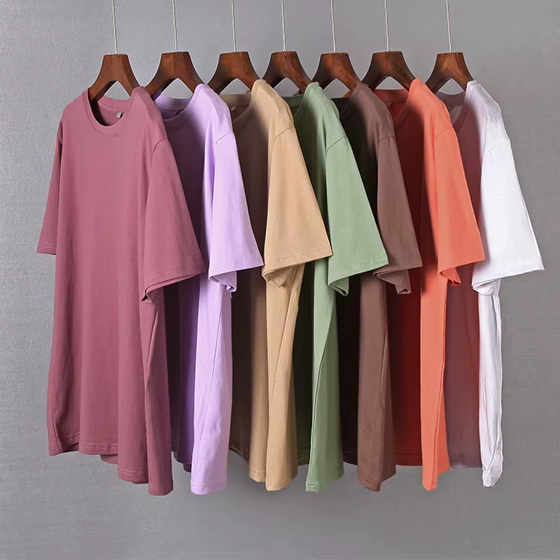 Hirsionsan – t-shirt surdimensionné 100% coton pour femme, basique, ample, à manches courtes, doux,