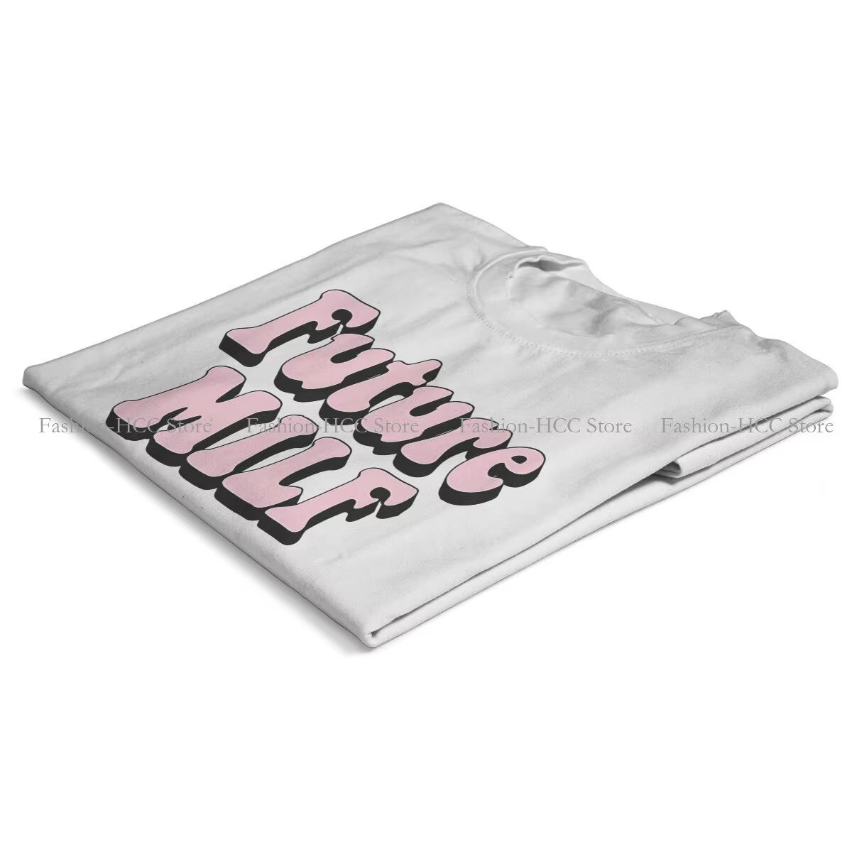 T-shirt en polyester imprimé Future Milf pour femme, streetwear décontracté cool