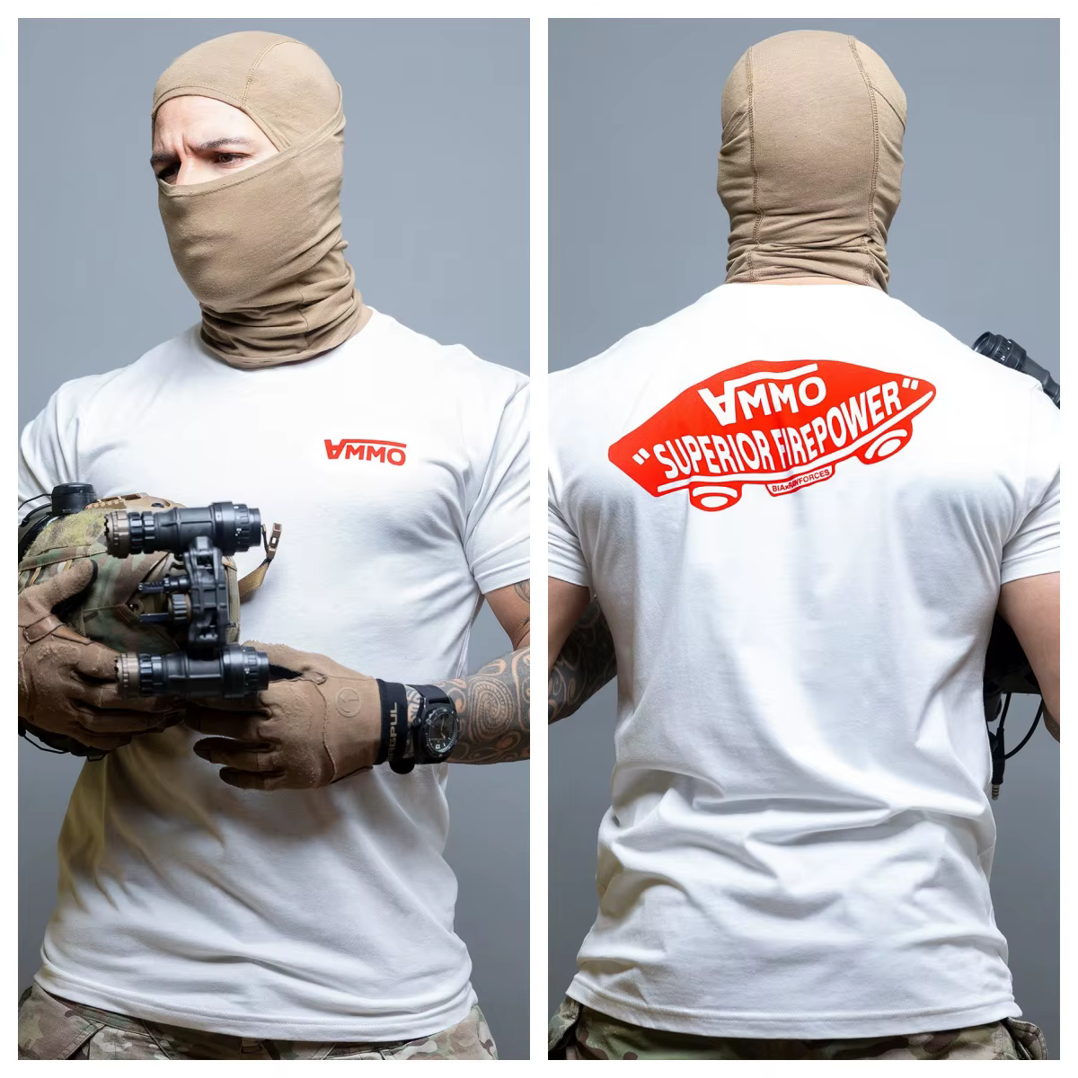 Nouveau T-shirt 2026 Ammo Superior Firepower - Convient pour les vêtements de sport en pur coton