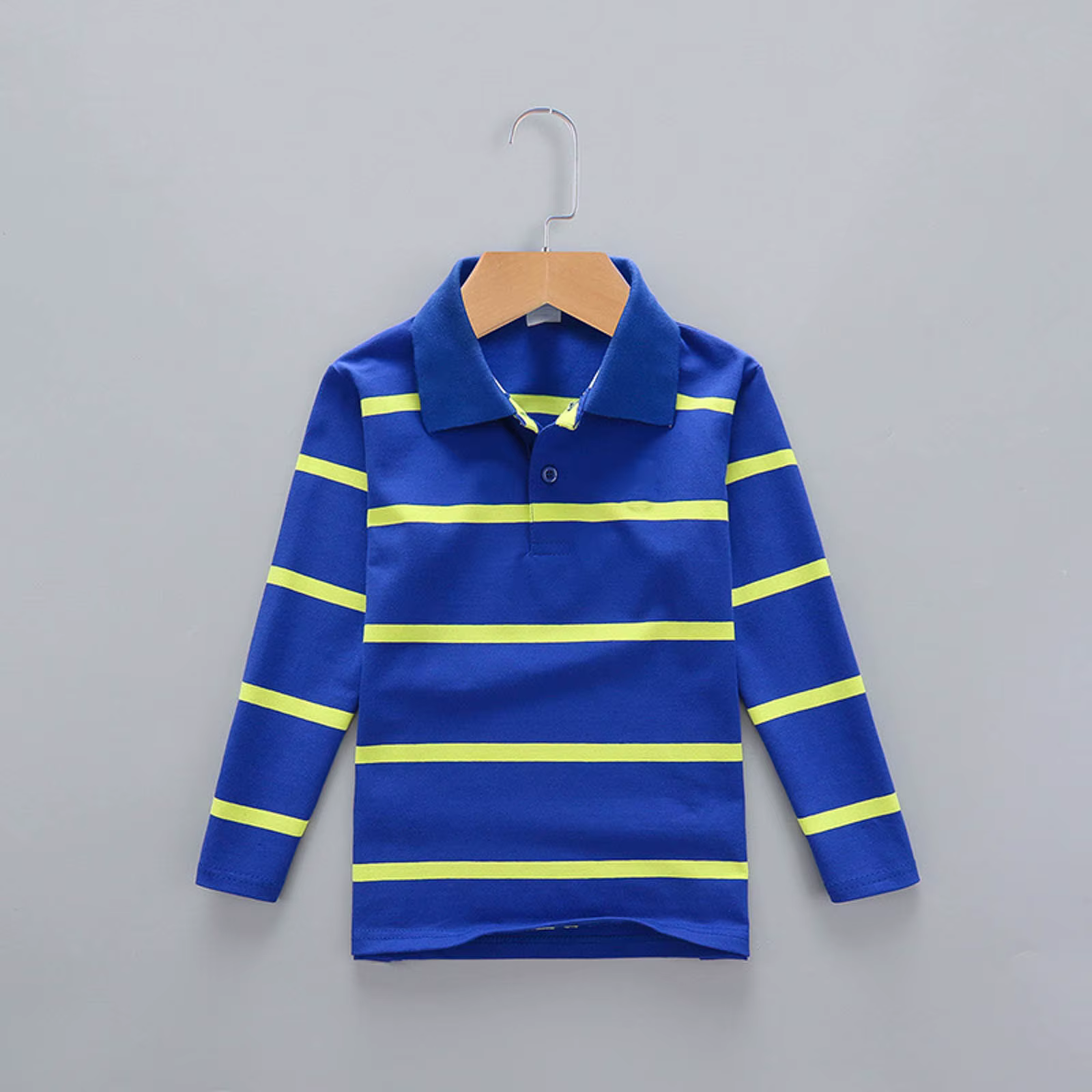 Garçon Polos chemise couleur rayures col rabattu automne à manches longues Polos enfants vêtements h