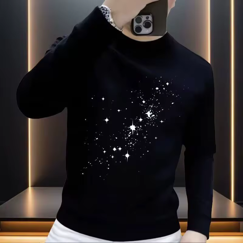 Sweat-shirt pour hommes automne hiver nouveau Style personnalisé lettre impression mince beau col ro