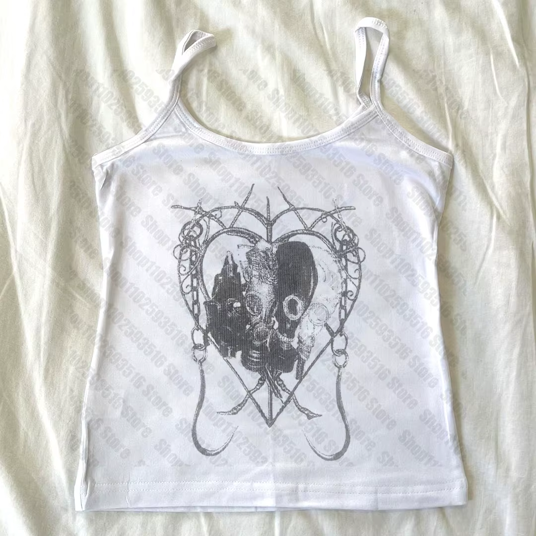 Hauts esthétiques pour femmes, vêtements Grunge Y2k, haut Vintage, Corset, débardeurs et Camis Shouj
