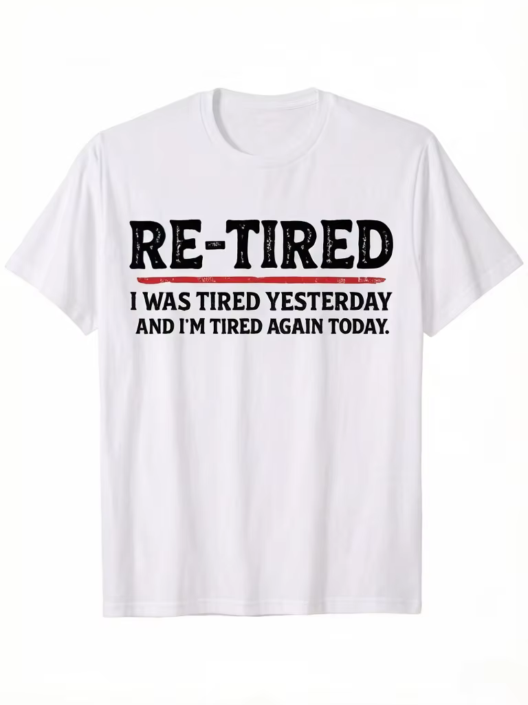 T-shirts imprimés amusants pour la retraite, chemises décontractées à manches courtes pour hommes, t