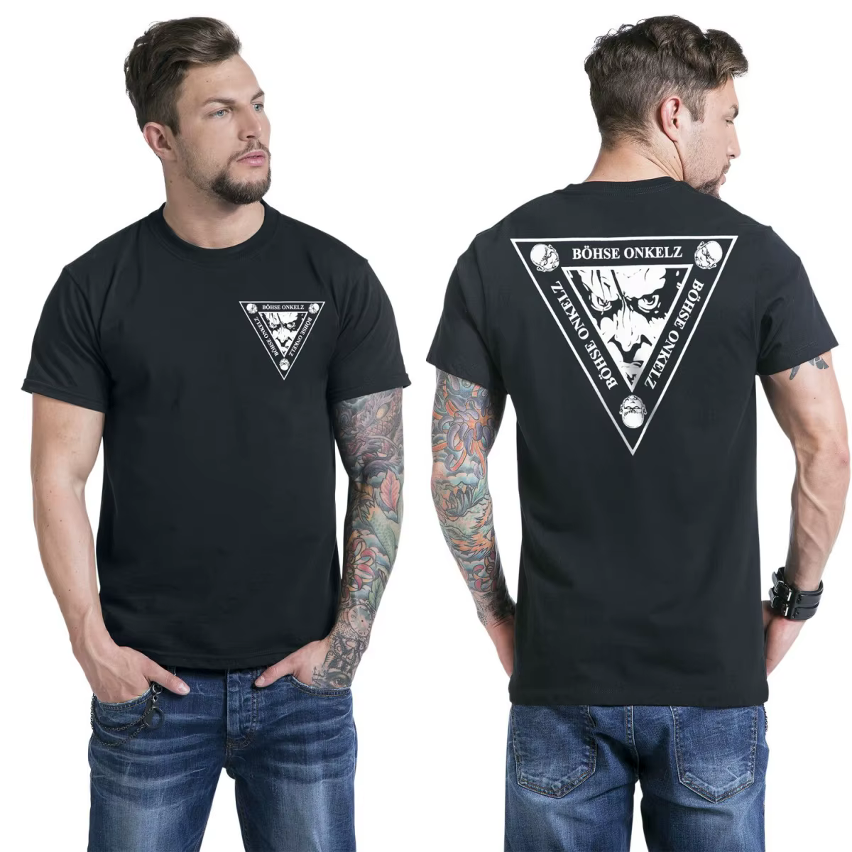 T-shirt en coton graphique Hot Böhse Onkelz unisexe, manches courtes, tendance, marque de luxe, déco