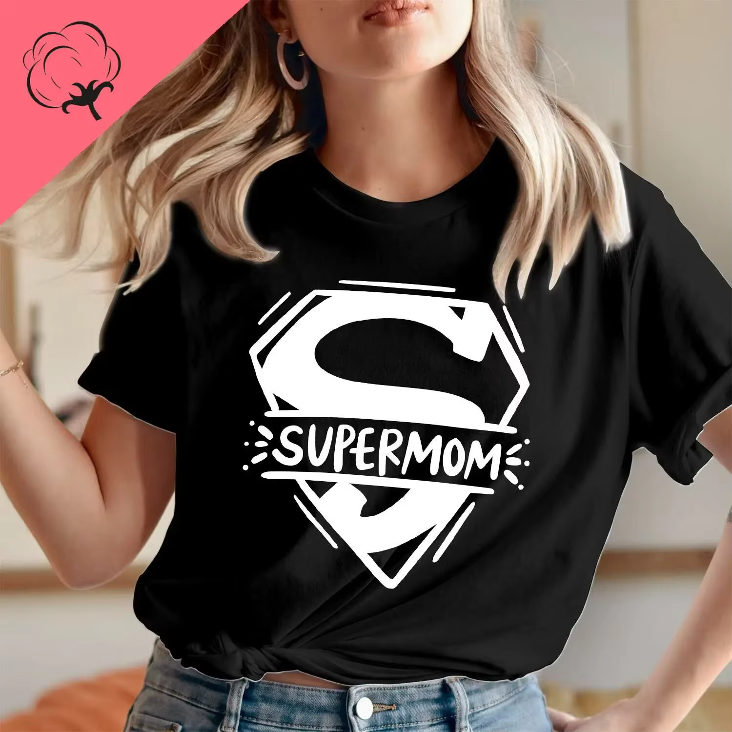 T-shirt Fête des Mères Super Maman Super-héroïne T-shirt Fête des Mères Maman aimante et attentionné