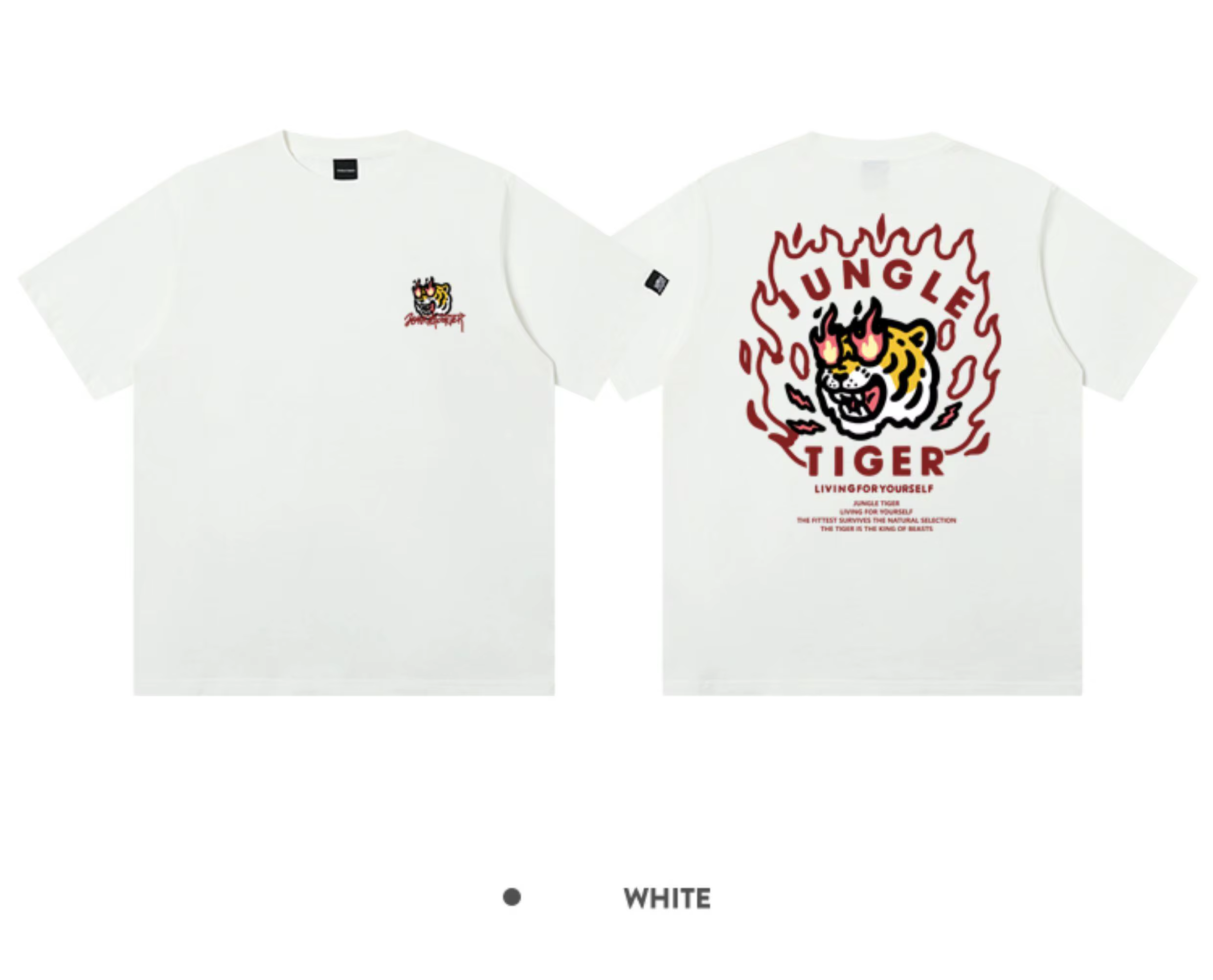 T-shirt d'été pour homme à manches courtes, motif tigre, design unique, pour couple
