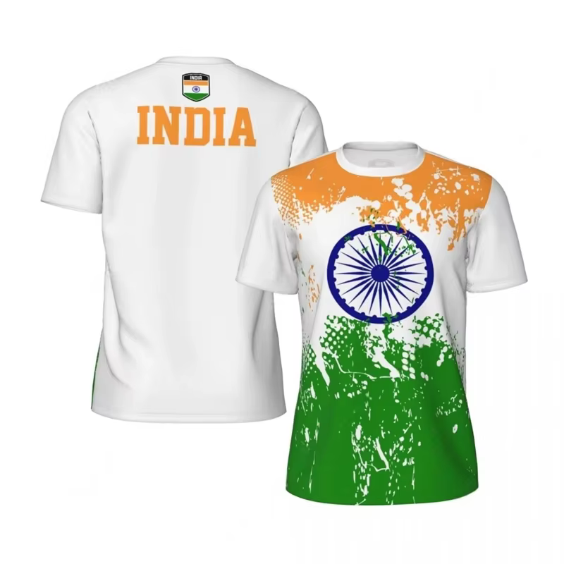 T-shirt de football imprimé en 3D pour hommes, t-shirts de sport, tendance estivale, emblème nationa