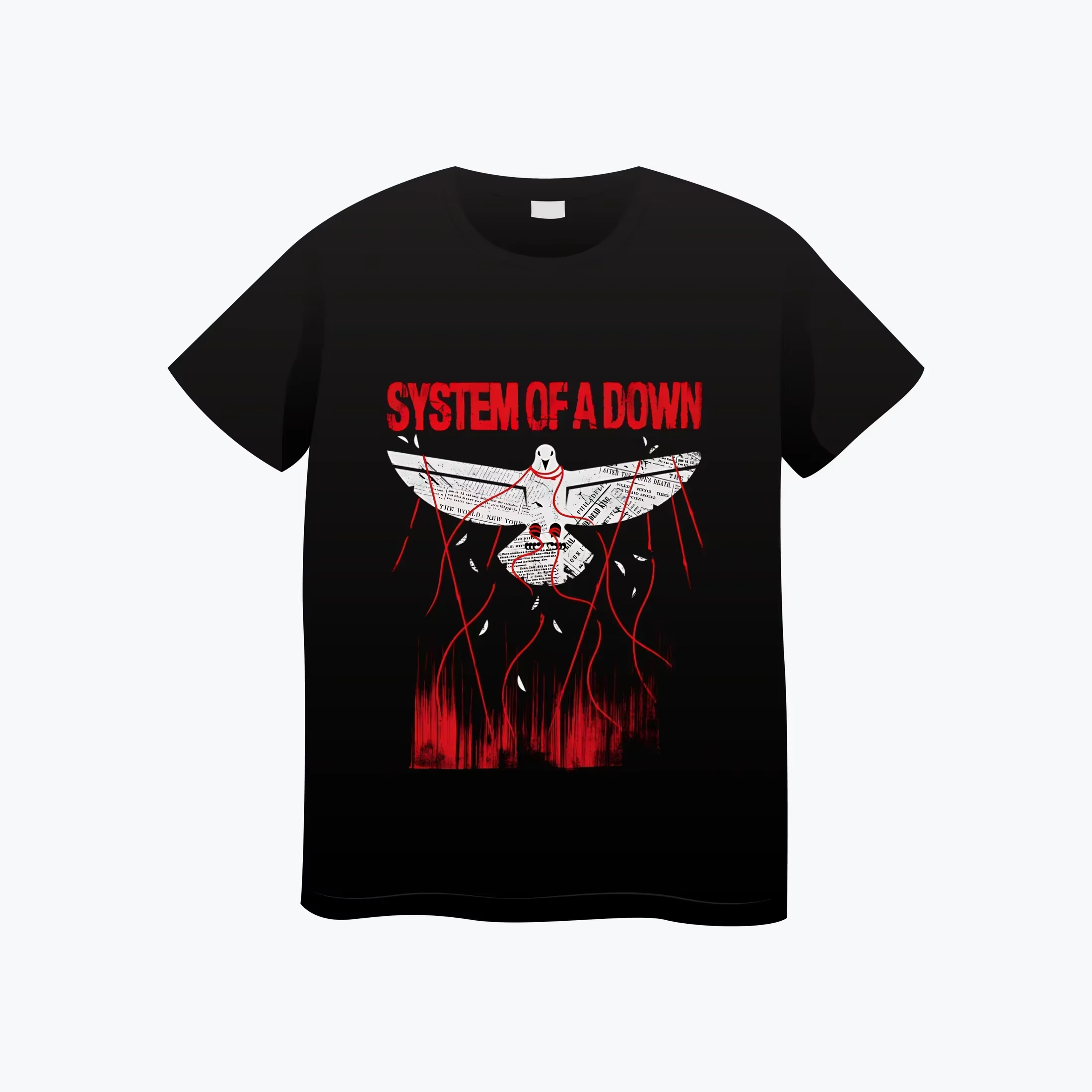T-shirt ample en coton à manches courtes pour hommes et femmes, style hip-hop, rock, punk, heavy met