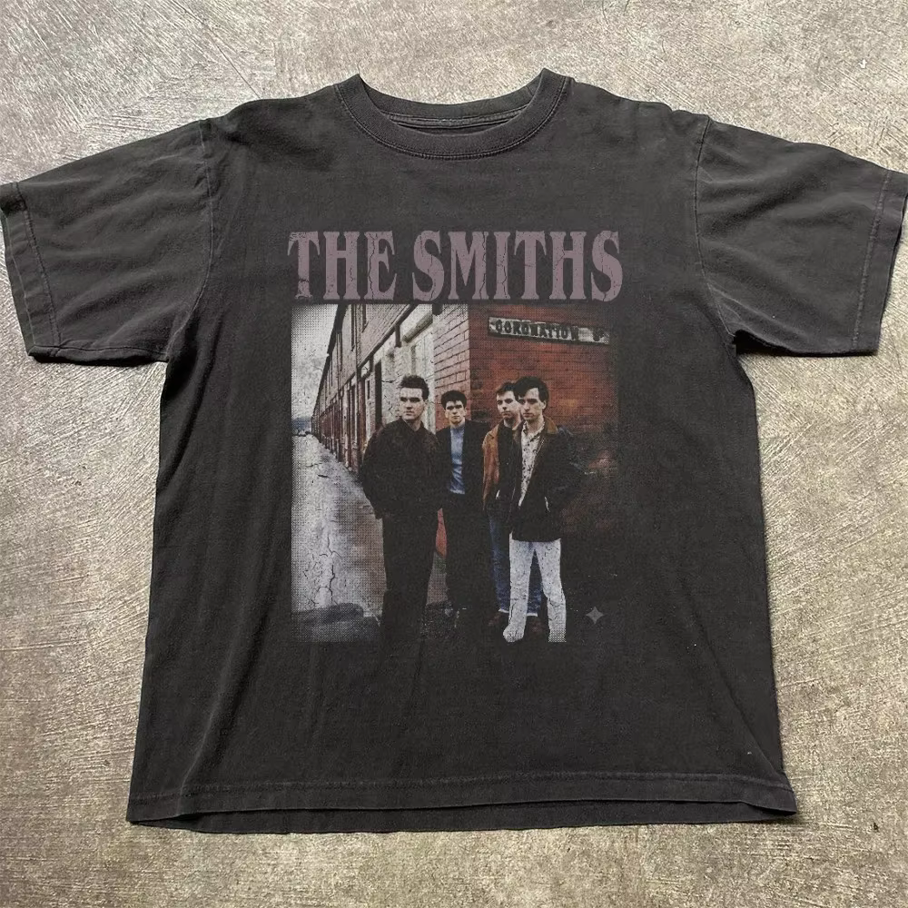 T-shirt vintage The Smiths pour homme, en coton respirant, col rond, streetwear, manches courtes, co