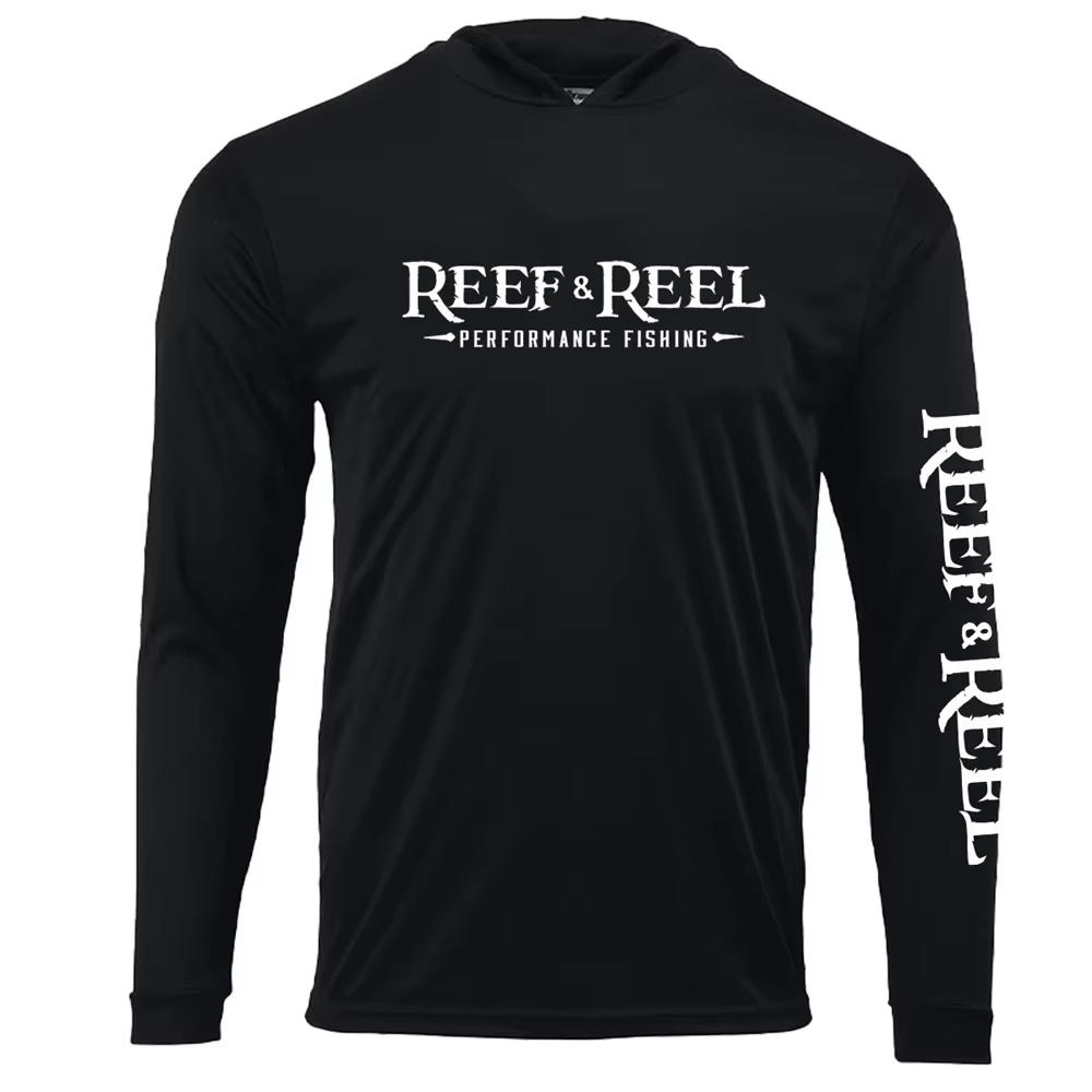Reef & Reel Fishing Apparel Summer Outdoor Long Sleeve T-shirt With Hood Sun Protection Breathable A