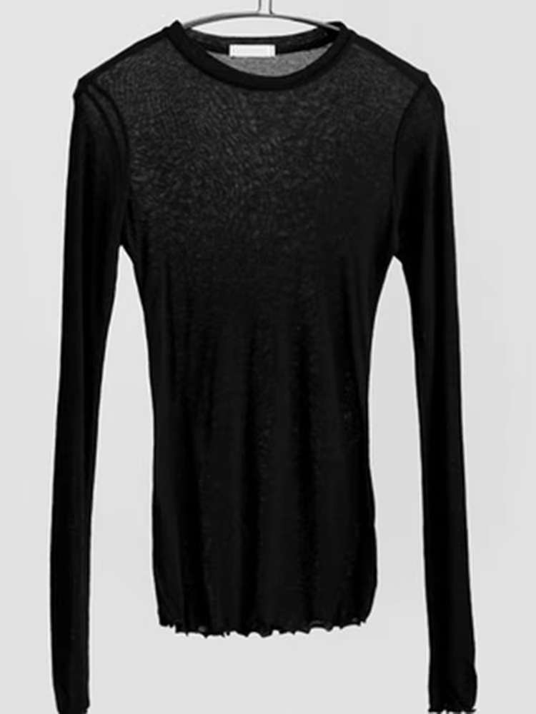 Haute qualité plaine T-shirt femmes coton élastique basique T-shirts femme décontracté hauts à manch