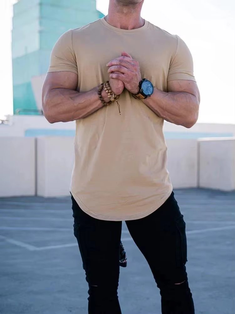 T-shirt de Fitness musculaire été hommes athloisir entraînement à manches courtes T-shirt de haute q