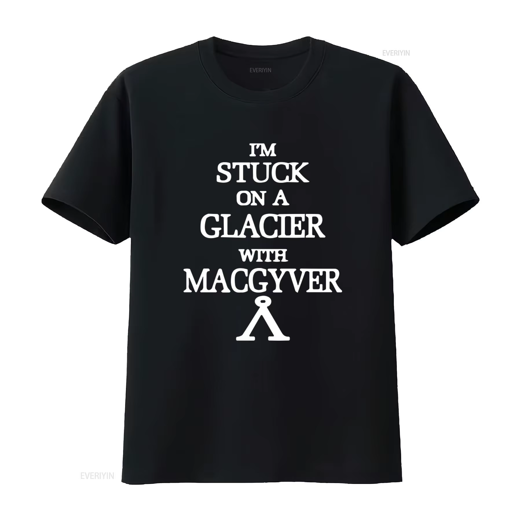 T-shirt Stuck On A Glacier inspiré de Stargate SG1 Macgyver, haut décontracté vintage amusant et ten