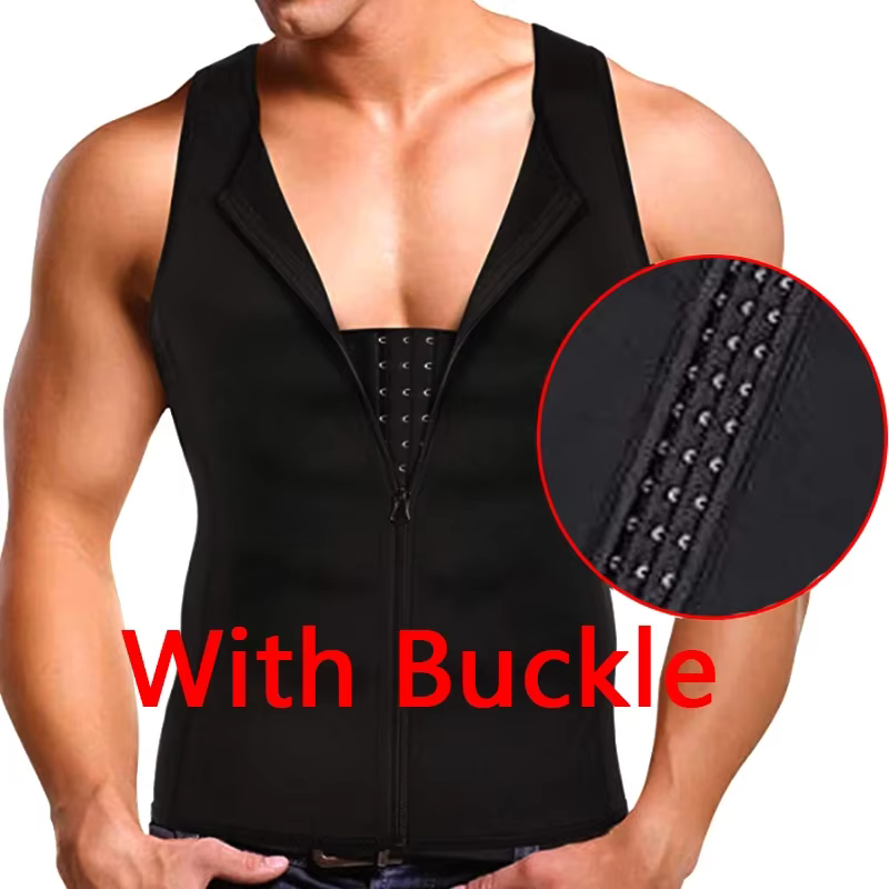 Débardeur amincissant pour hommes, gilet de Compression confortable avec fermeture éclair, solide so