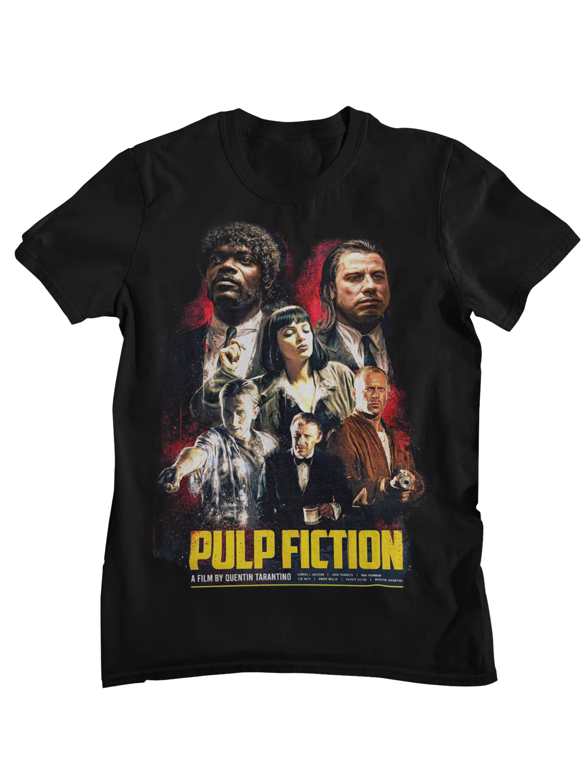 T-shirt rétro Pulp Fiction avec affiche de film, pour hommes et femmes, décontracté, en coton, Taran