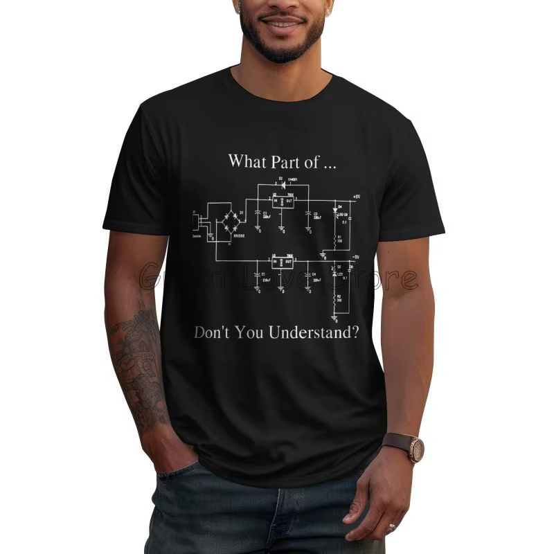 Ingénieur électricien graphique T-shirts cadeau drôle ingénierie sarcasme T-Shirt hommes coton T-Shi