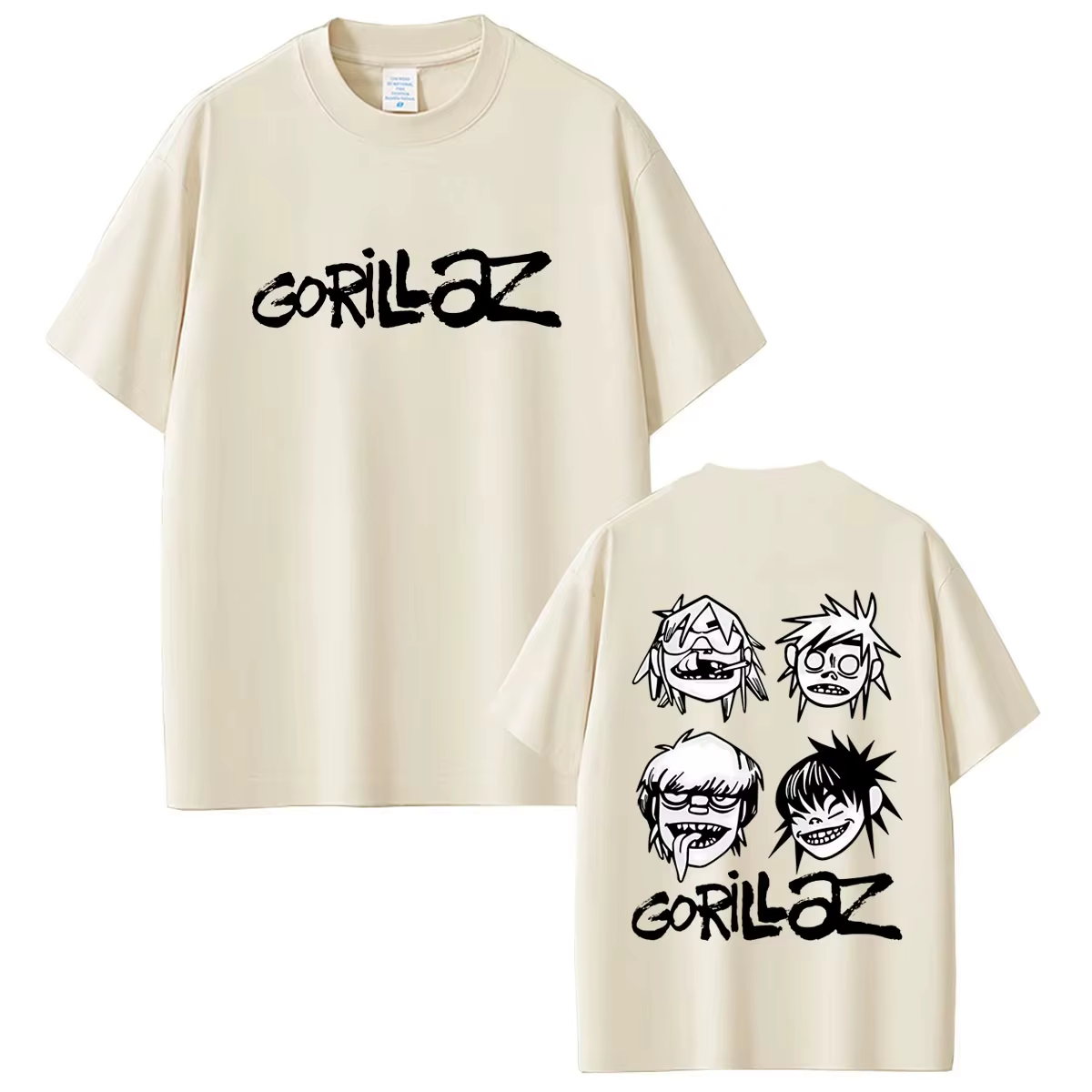T-shirt de la groupe de rock Gorillaz, vêtements pour hommes et femmes, mode Hip Hop, Streetwear uni